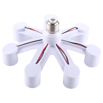 1 to 7 E27 Standard Lamp Holder Base Converter LED Light Bulbs Socket Adapter-garmade.com