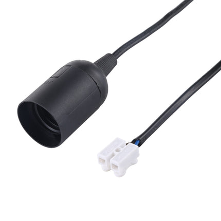 E27 Lamp Socket Base Holder with Electrical Wire Cable, Cable Length: 28cm (Black)-garmade.com