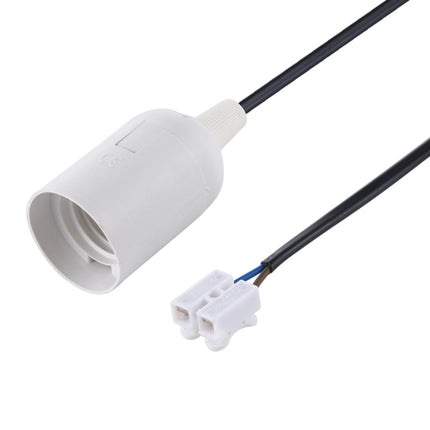 E27 Lamp Socket Base Holder with Electrical Wire Cable, Cable Length: 28cm (White)-garmade.com