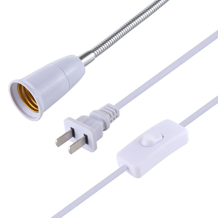 E27 360 Degrees Flexible Clip Lamp Base Holder with Switch, US Plug-garmade.com