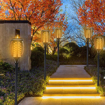 51 LEDs Solar Powered Star Flame Light IP65 Waterproof Outdoor Garden Landscape Lamp-garmade.com