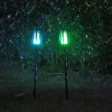RGB LEDs Solar Powered Star Flame Light IP65 Waterproof Outdoor Garden Landscape Lamp-garmade.com