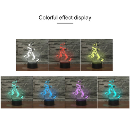 Skate Boy Shape 3D Colorful LED Vision Light Table Lamp, 16 Colors Remote Control Version-garmade.com