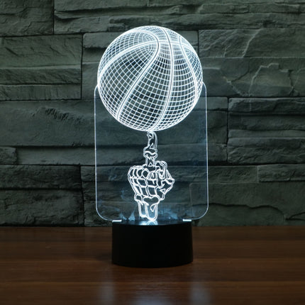 Basketball Black Base Creative 3D LED Decorative Night Light, Powered by USB and Battery-garmade.com