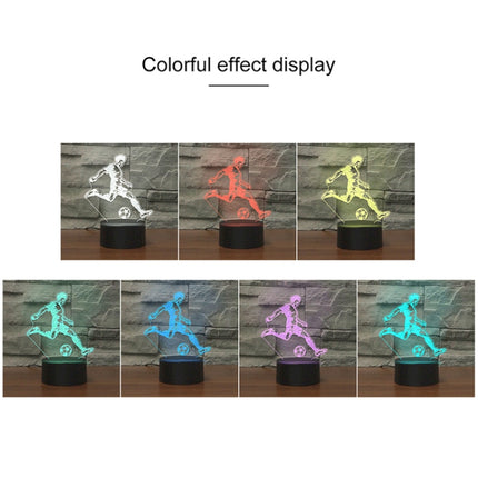 Play Football Black Base Creative 3D LED Decorative Night Light, USB with Touch Button Version-garmade.com