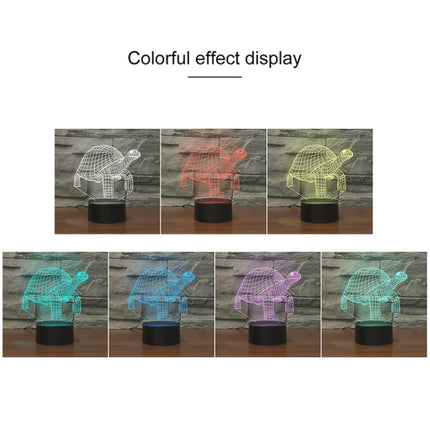 Tortoise Black Base Creative 3D LED Decorative Night Light, 16 Color Remote Control Version-garmade.com