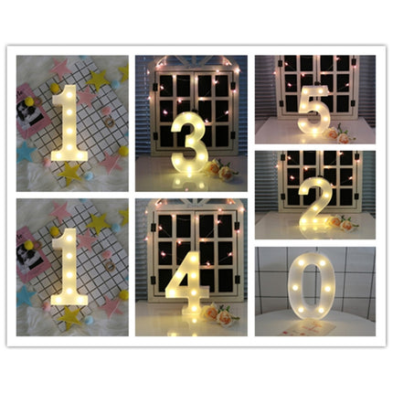 Digit 9 Shape Decoration Light, Dry Battery Powered Warm White Standing Hanging Holiday Light-garmade.com