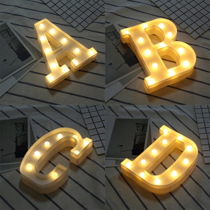 Alphabet U English Letter Shape Decorative Light, Dry Battery Powered Warm White Standing Hanging LED Holiday Light-garmade.com