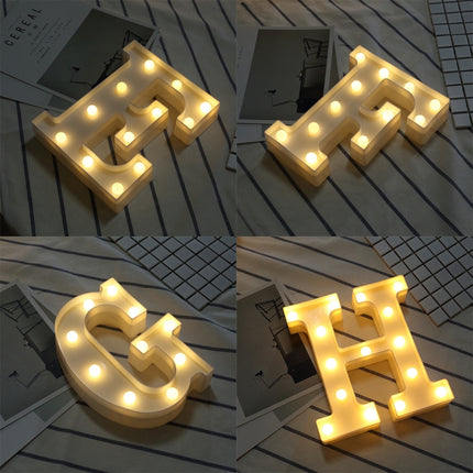 Alphabet E English Letter Shape Decorative Light, Dry Battery Powered Warm White Standing Hanging LED Holiday Light-garmade.com