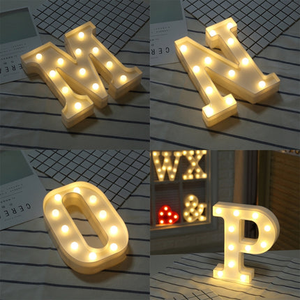 Alphabet V English Letter Shape Decorative Light, Dry Battery Powered Warm White Standing Hanging LED Holiday Light-garmade.com