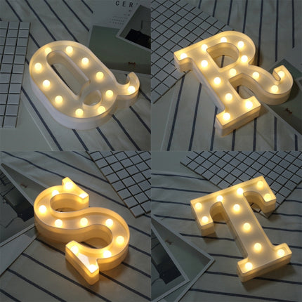 Alphabet V English Letter Shape Decorative Light, Dry Battery Powered Warm White Standing Hanging LED Holiday Light-garmade.com
