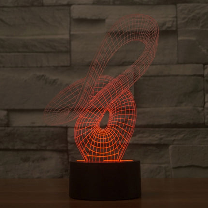 Abstract Style 3D Touch Switch Control LED Light , 7 Color Discoloration Creative Visual Stereo Lamp Desk Lamp Night Light-garmade.com