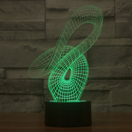 Abstract Style 3D Touch Switch Control LED Light , 7 Color Discoloration Creative Visual Stereo Lamp Desk Lamp Night Light-garmade.com