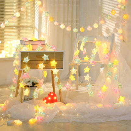 3m Cracked Star USB Plug Romantic LED String Holiday Light, 20 LEDs Teenage Style Warm Fairy Decorative Lamp for Christmas, Wedding, Bedroom(Warm White)-garmade.com
