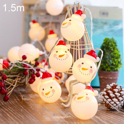 1.5m Snowman LED Holiday String Light, 10 LEDs 2 x AA Batteries Box Powered Warm Fairy Decorative Lamp for Christmas, Party, Bedroom(Warm White)-garmade.com