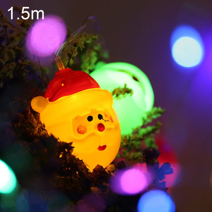 1.5m Santa Claus LED Holiday String Light, 10 LEDs 2 x AA Batteries Box Powered Warm Fairy Decorative Lamp for Christmas, Party, Bedroom(Colorful Light)-garmade.com