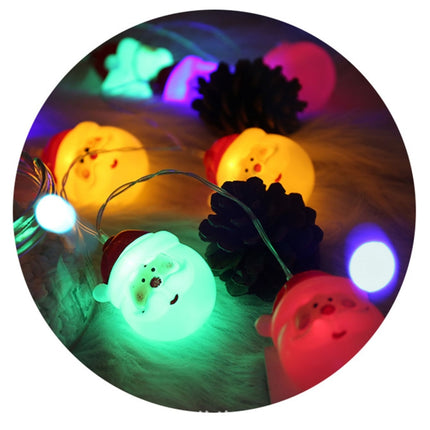 3m Santa Claus LED Holiday String Light, 20 LEDs USB Plug Warm Fairy Decorative Lamp for Christmas, Party, Bedroom (Colorful Light)-garmade.com