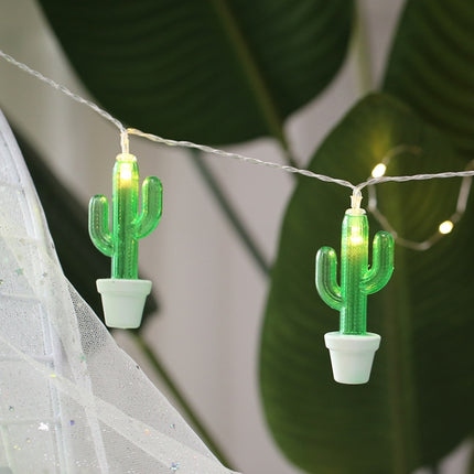 3m Cactus Potted USB Plug Romantic LED String Holiday Light, 20 LEDs Teenage Style Warm Fairy Decorative Lamp for Christmas, Wedding, Bedroom (Warm White)-garmade.com