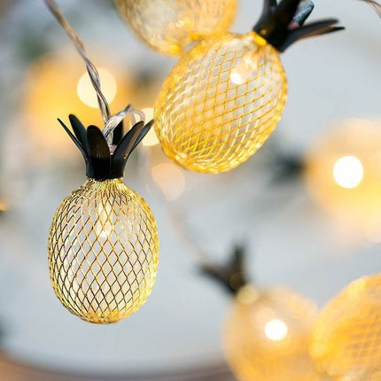 3m Iron Pineapple USB Plug Romantic LED String Holiday Light, 20 LEDs Teenage Style Warm Fairy Decorative Lamp for Christmas, Wedding, Bedroom (Warm White)-garmade.com