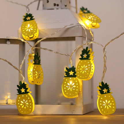 3m Iron Double-sided Pineapple USB Plug Romantic LED String Holiday Light, 20 LEDs Teenage Style Warm Fairy Decorative Lamp for Christmas, Wedding, Bedroom (Warm White)-garmade.com