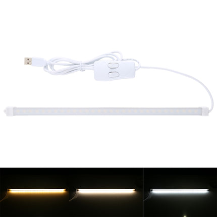 34cm 60 LEDs 400LM Three-colors USB LED Strip Bar Light with Switch-garmade.com