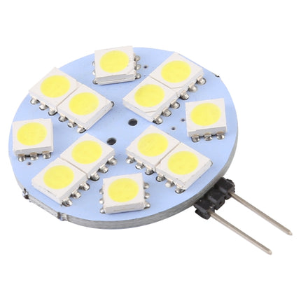G4 12 LEDs SMD 5050 144LM 6000-6500K Stepless Dimming Energy Saving Light Pin Base Lamp Bulb, DC 12V (White Light)-garmade.com