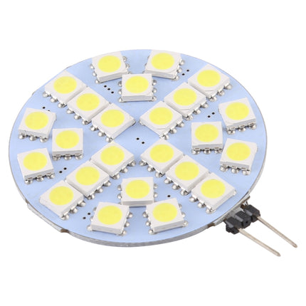 G4 24 LEDs SMD 5050 288LM 6000-6500K Stepless Dimming Energy Saving Light Pin Base Lamp Bulb, DC 12V(White Light)-garmade.com