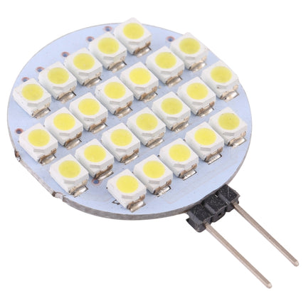 G4 24 LEDs SMD 3528 168LM 6000-6500K Stepless Dimming Energy Saving Light Pin Base Lamp Bulb, DC 12V(White Light)-garmade.com