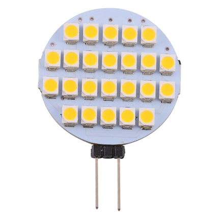 G4 24 LEDs SMD 3528 168LM 2800-3200K Stepless Dimming Energy Saving Light Pin Base Lamp Bulb, DC 12V (Warm White)-garmade.com