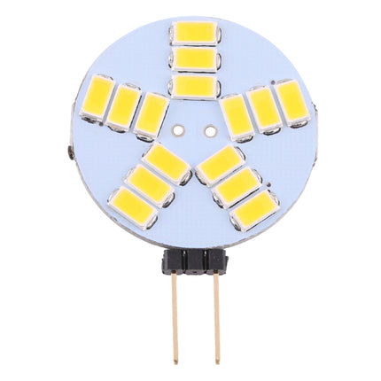 G4 15 LEDs SMD 5730 400LM 2800-3200K Stepless Dimming Energy Saving Light Pin Base Lamp Bulb, DC 12V(Warm White)-garmade.com