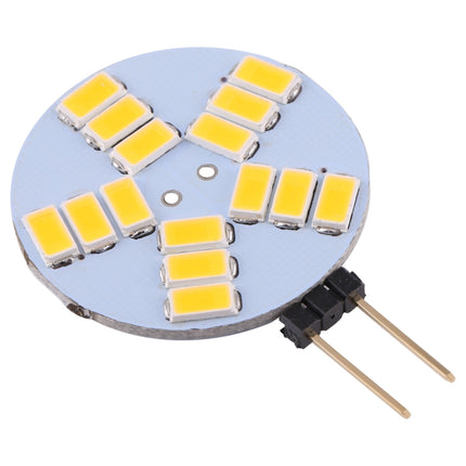G4 15 LEDs SMD 5730 400LM 2800-3200K Stepless Dimming Energy Saving Light Pin Base Lamp Bulb, DC 12V(Warm White)-garmade.com