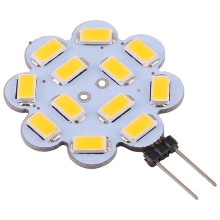 G4 12 LEDs SMD 5730 240LM 2800-3200K Plum Flower Shape Stepless Dimming Energy Saving Light Pin Base Lamp Bulb, DC 12V (Warm White)-garmade.com