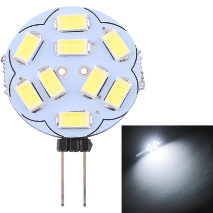G4 9 LEDs SMD 5730 180LM 6000-6500K Stepless Dimming Energy Saving Light Pin Base Lamp Bulb, DC 12V(White Light)-garmade.com