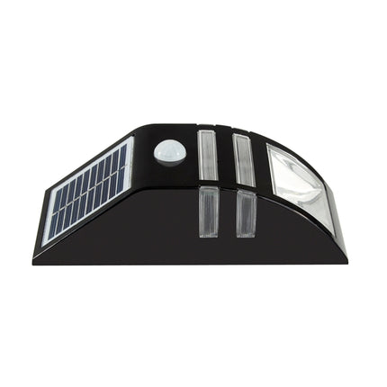 LAMPZOOE CL-102 0.2W White Light PIR Sensor Solar Light , 80 LM 6000-6500K Outdoor Wall Light with 5V 0.5W Solar Panel(Black)-garmade.com