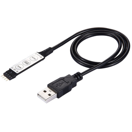 1m USB TV Epoxy Rope Light, 4.8W 60 LEDs SMD 3528 White Board with 50cm USB Interface Cable, DC 5V(White Light)-garmade.com