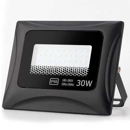 6500K Solar Lamp Outdoor Waterproof LED Floodlight, 30W-garmade.com