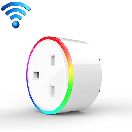 10A RGB Scene Light WiFi Remote Control Smart Socket Works with Alexa & Google Home, AC 220-240V, UK Plug-garmade.com