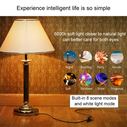 B22 7W RGBW WiFi Smart LED Light Bulb, 6000K LED Lamp Works with Alexa & Google Home, AC 85-265V-garmade.com