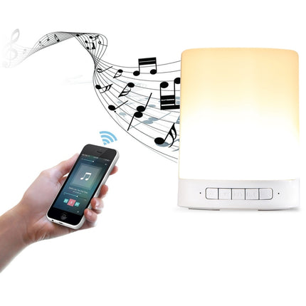 388 Atmosphere Light Music Table Lamp Multifunctional Wireless Bluetooth Speaker , with LED Light & Handle, Support AUX IN & Hands-free Answer & TF Card-garmade.com