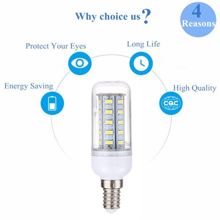 E14 3.5W LED Corn Light, 36 LEDs SMD 5730 Bulb, AC 220-240V-garmade.com