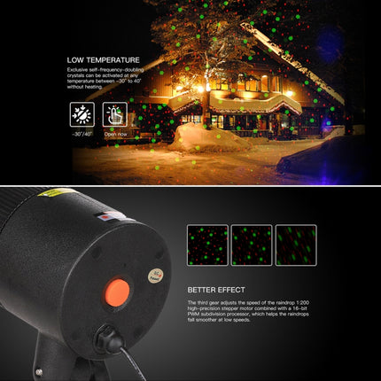 Blinblin CMF-A103 3W IP65 Waterproof ABS Shell Landscape Light, Dynamic Red + Green Laser Mini Outdoor Lamp-garmade.com