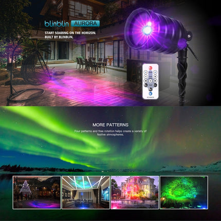 Blinblin CPF-LED 9W RGB IP65 Waterproof ABS Shell Landscape Light, Lawn Lamp Floodlight with 12-keys Remote Control-garmade.com