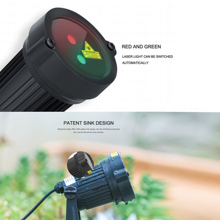 Blinblin San III 5W Landscape Light, Dynamic Red + Green Laser Mini Outdoor Lamp-garmade.com