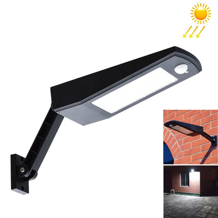 6.8W Solar Motion Sensor LED Solar Light, 48 LEDs SMD 2835 900 LM Angle Adjustment Energy Saving Light with 5V 3.2W Solar Panel(Black)-garmade.com