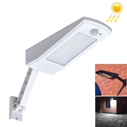 6.8W Solar Motion Sensor LED Solar Light, 48 LEDs SMD 2835 900 LM Angle Adjustment Energy Saving Light with 5V 3.2W Solar Panel(White)-garmade.com