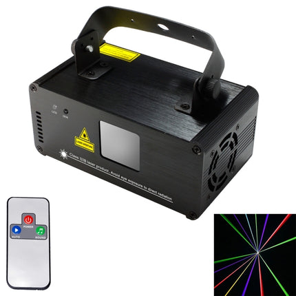 15W LED Single Beam Laser Projector (Red Light + Blue Light + Green Light), DM-RGB400 with Remote Controller, DMX / Auto Run / Sound Control Modes, AC 100-240V-garmade.com