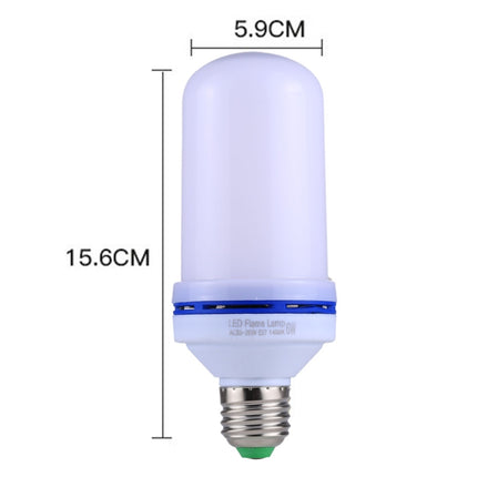 E27 6W LED Simulated Flickering Flame Effect Light Bulb , 1400K with 3 Modes, AC 85-265V-garmade.com