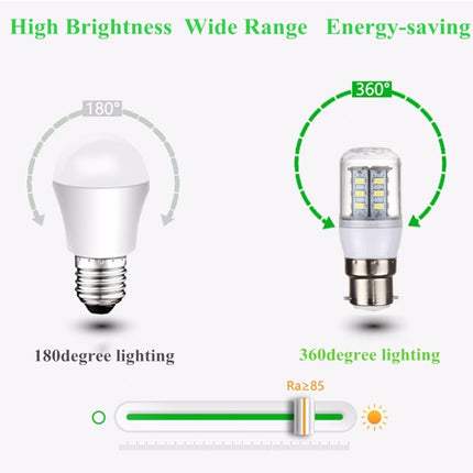 B22 2.5W LED Corn Light 24 LEDs SMD 5730 Bulb, AC 110-220V (White Light)-garmade.com