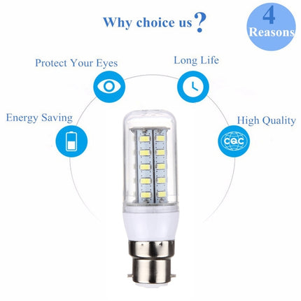 B22 3.5W 36 LEDs SMD 5730 LED Corn Light Bulb, AC 12-80V (White Light)-garmade.com