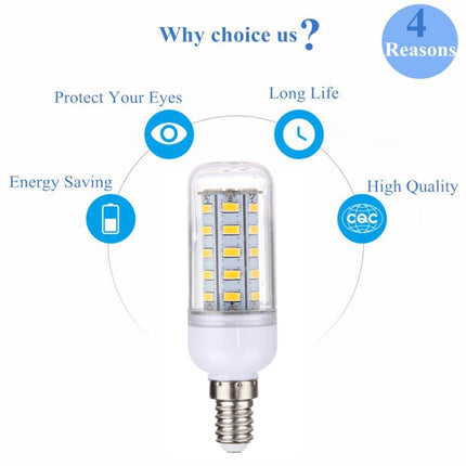 E14 3.5W 36 LEDs SMD 5730 LED Corn Light Bulb, AC 12-80V (Warm White)-garmade.com